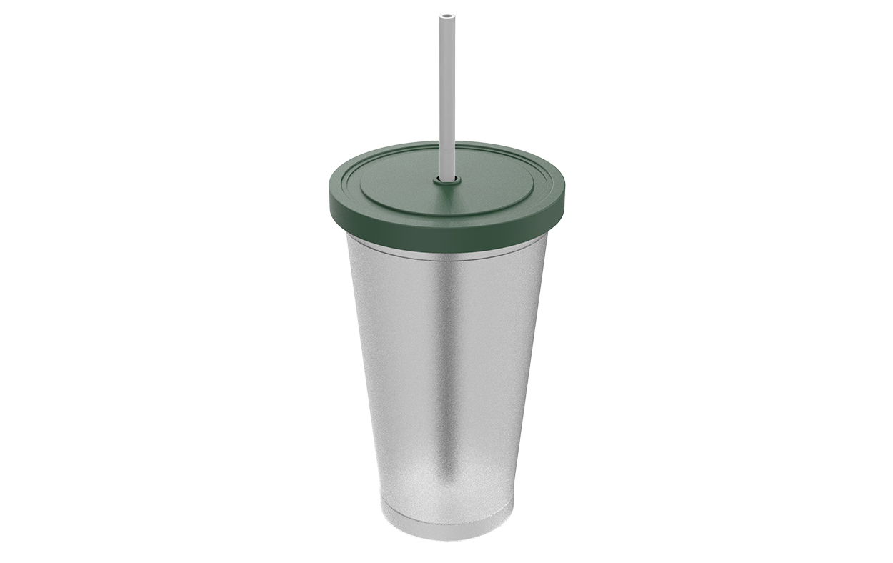 Vaso Juice con tapa y sorbete