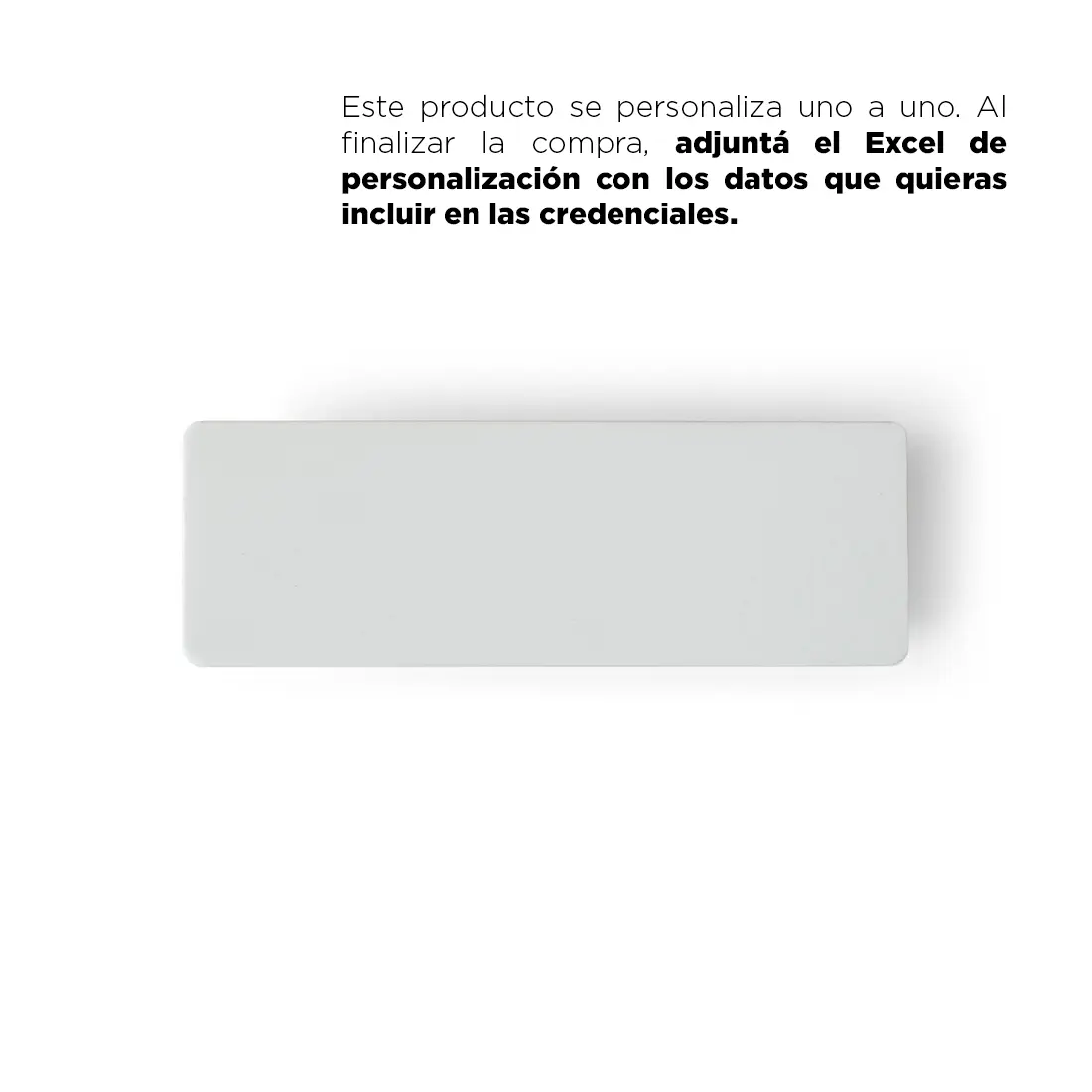Name Tag Alloy Blanco Chico