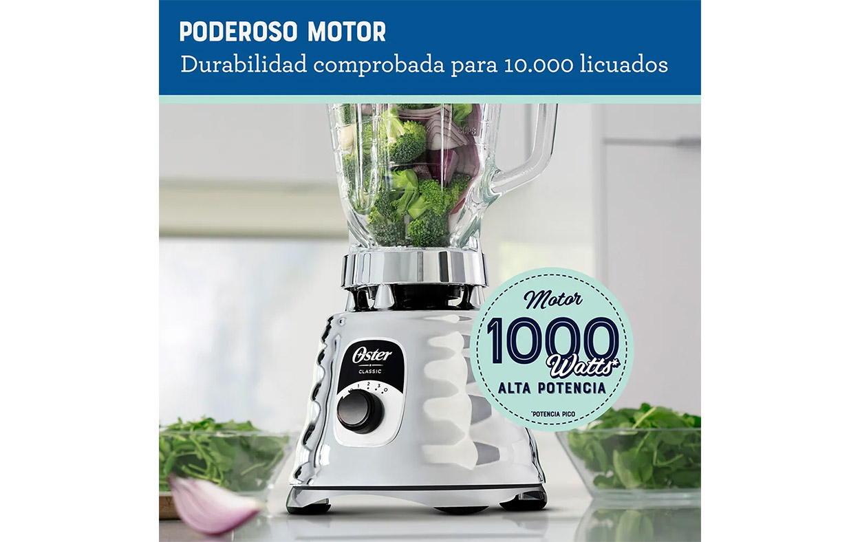 Licuadora Oster Clásica - Perilla Ergonómica