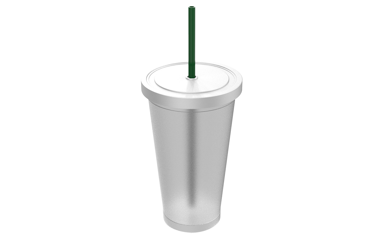 Vaso Juice con tapa y sorbete