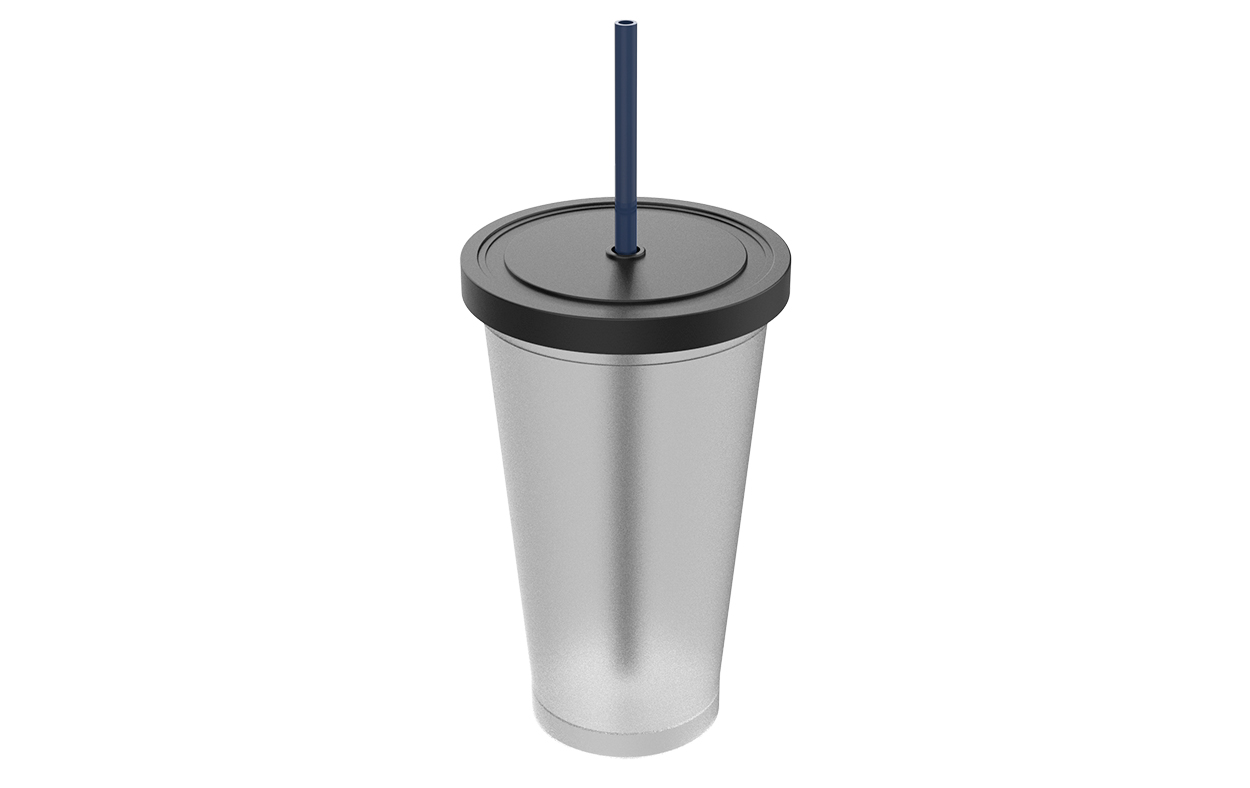 Vaso Juice con tapa y sorbete
