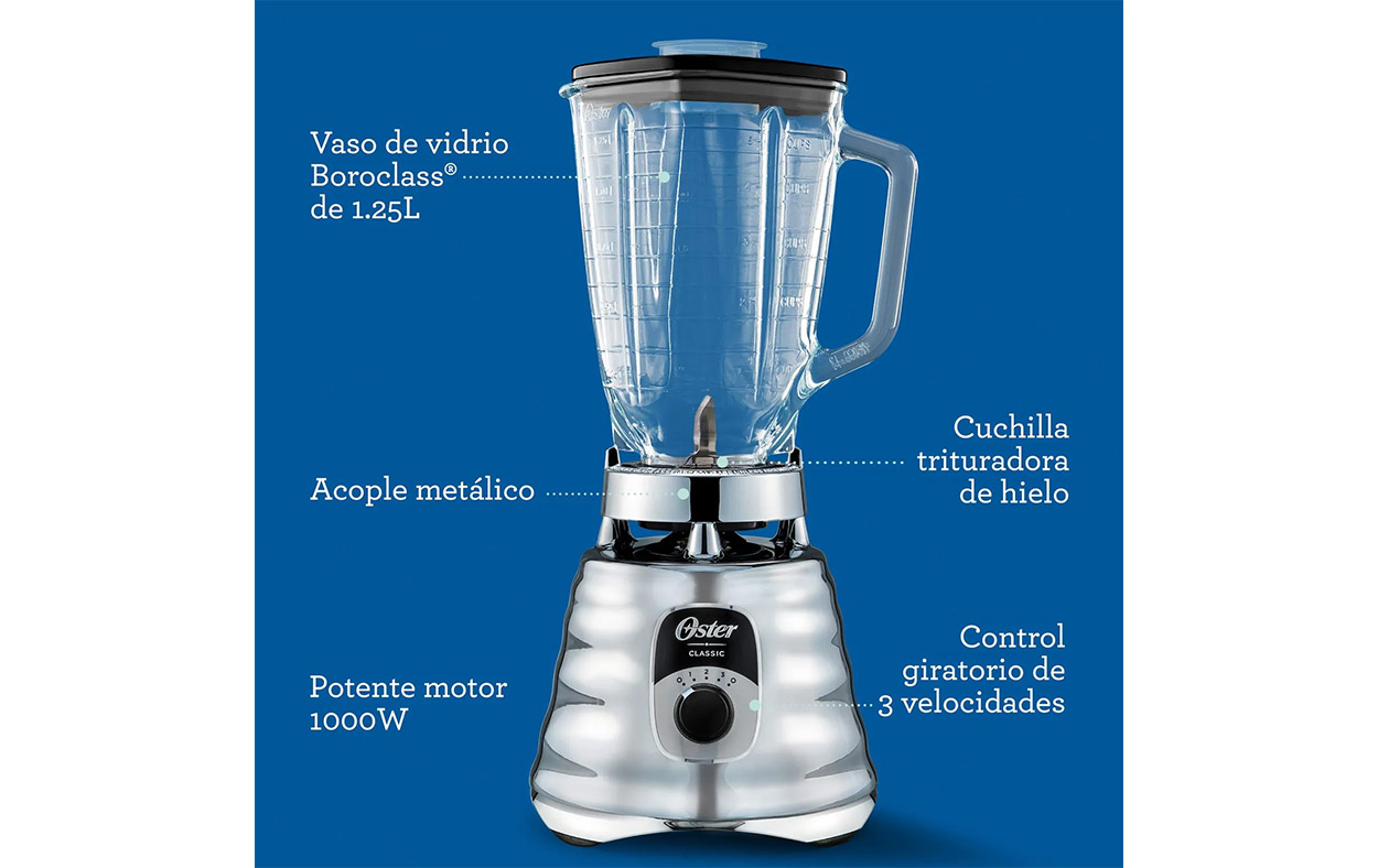Licuadora Oster Clásica - Perilla Ergonómica