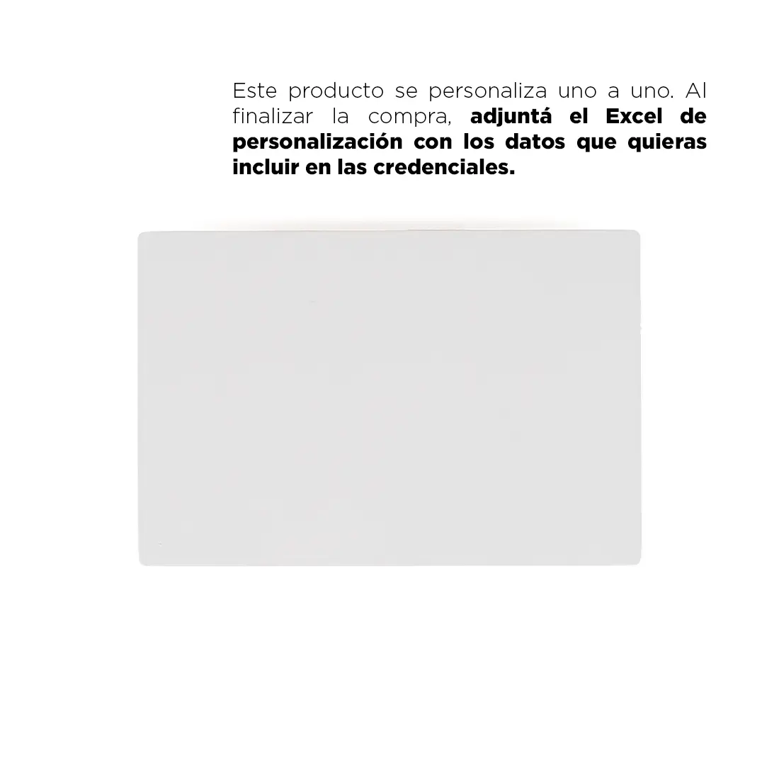 Name Tag Alloy Blanco Grande