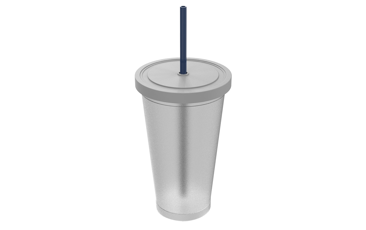 Vaso Juice con tapa y sorbete
