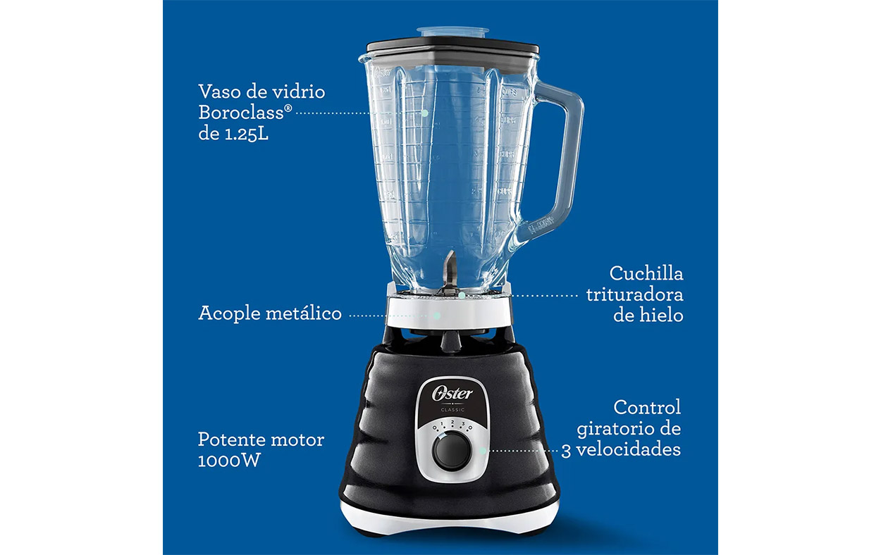 Licuadora Oster Clásica - Perilla Ergonómica