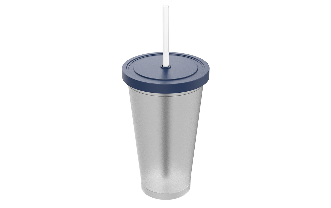 Vaso Juice con tapa y sorbete