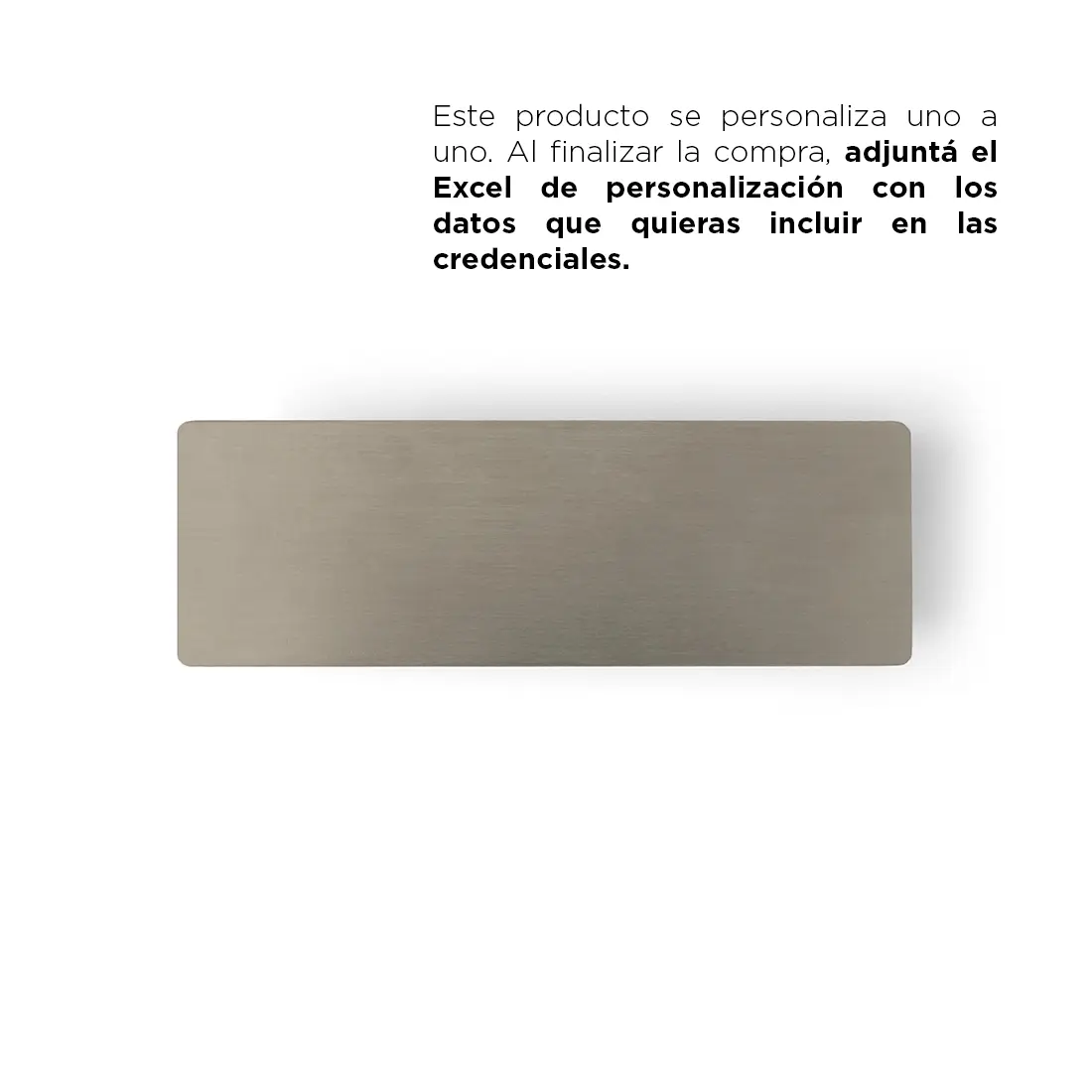 Name tag  Inox Chico