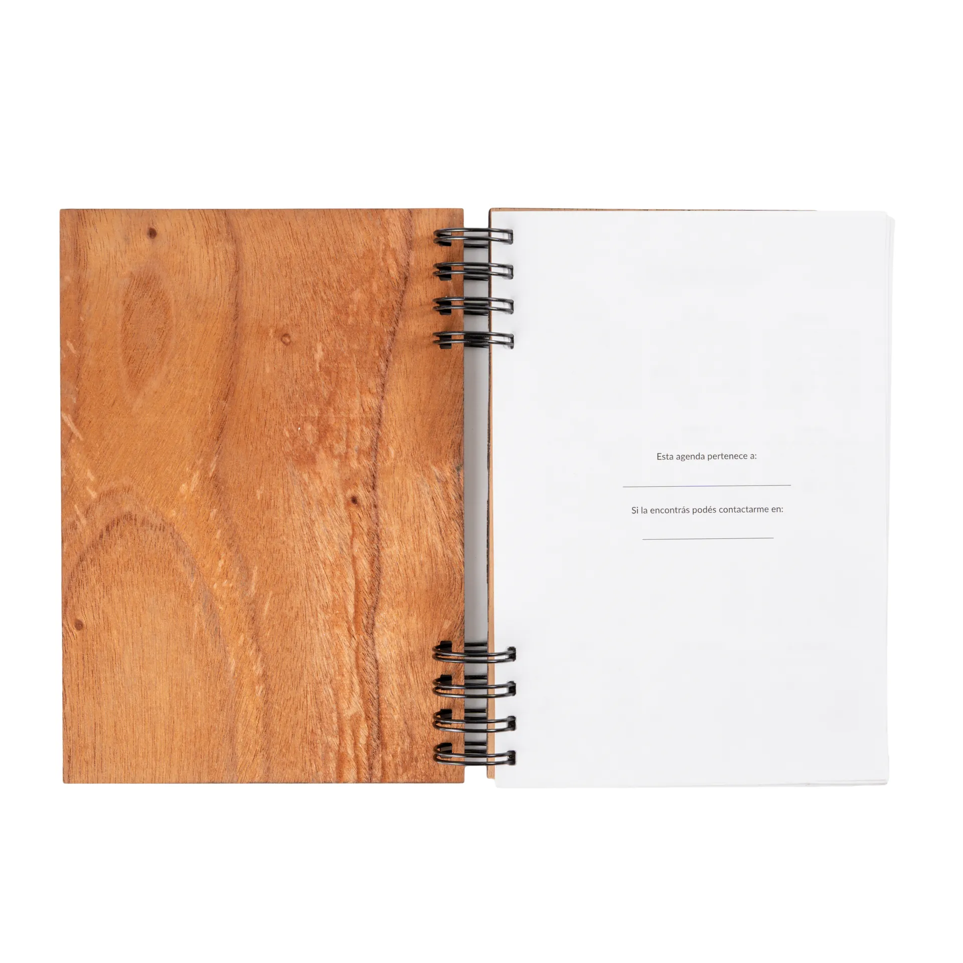 Agenda tapa de Madera