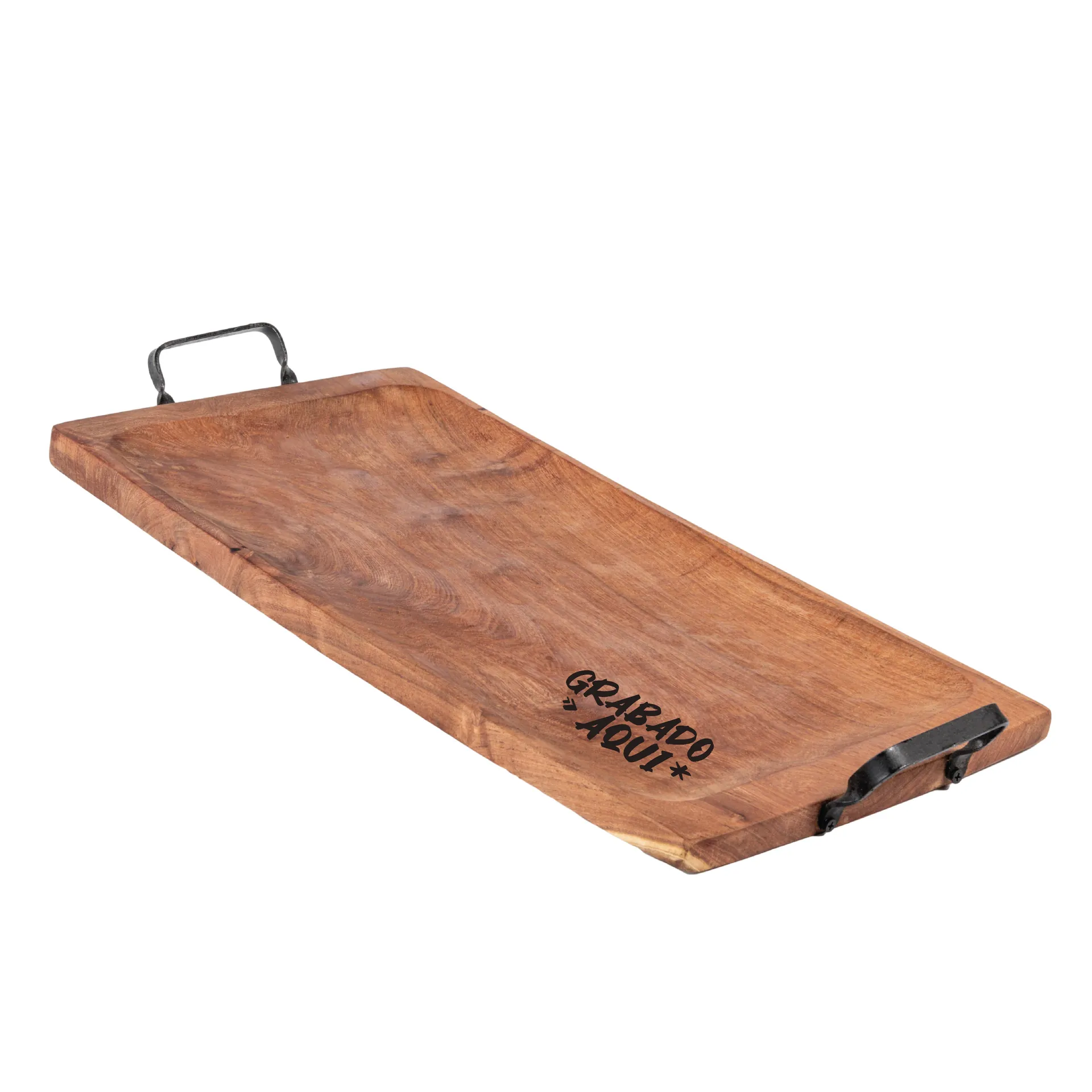 Batea Artesanal Con Manijas - 60x30 Cm Aprox - N9