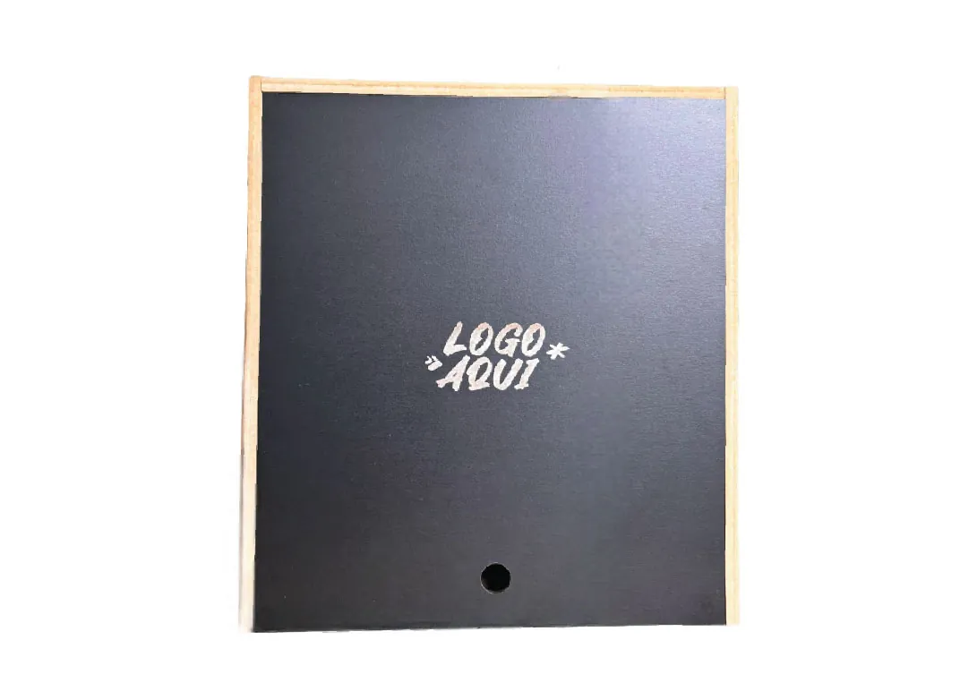 Caja de MDF para tres botellas - Tapa MDF enchapado