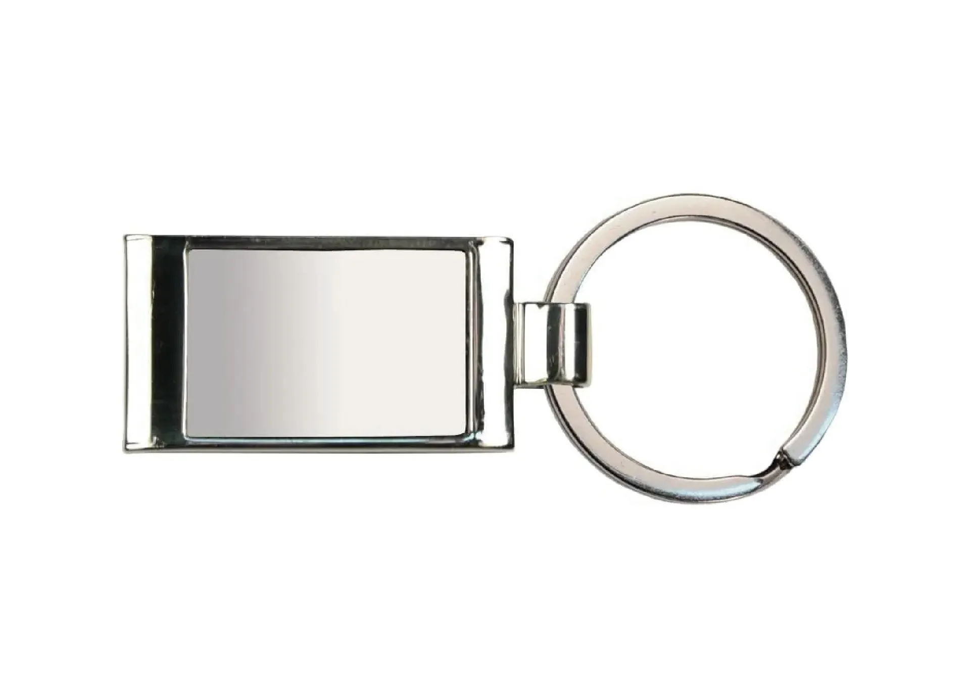 Llavero de metal rectangular
