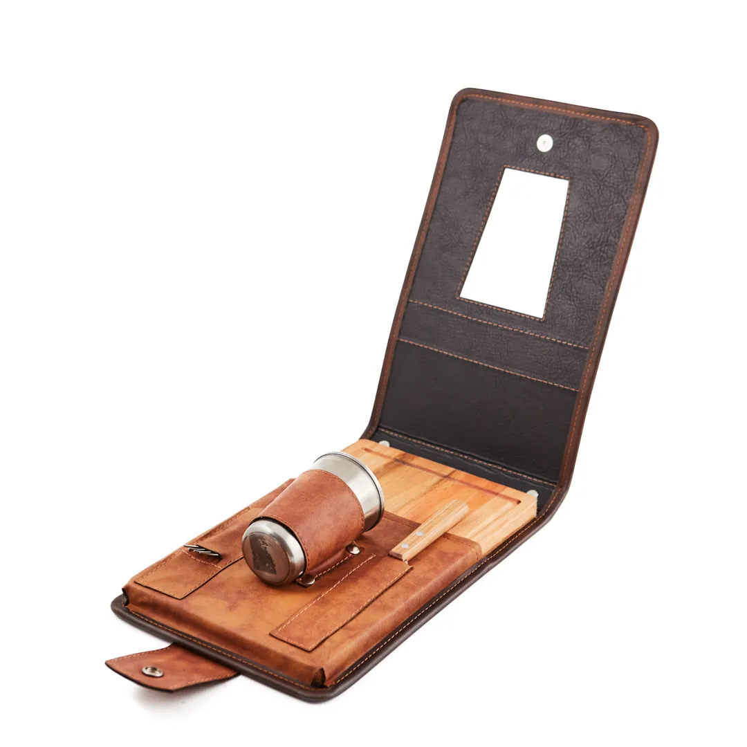 PORTA TABLITA ASADO X1 CALADO RECTANG. CARAMELO