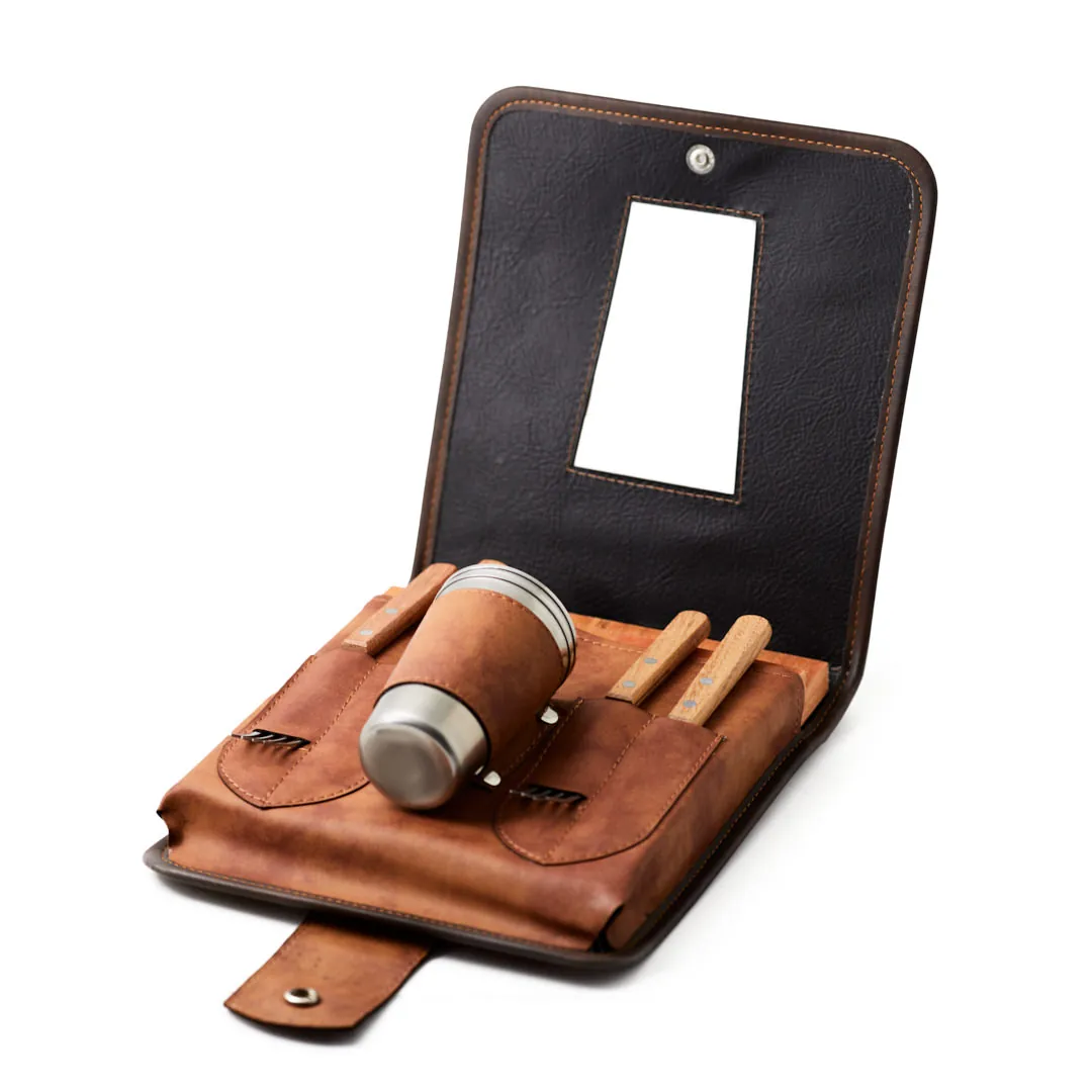 PORTA TABLITA ASADO X2 CALADO C/TRUQUERA CARAMELO