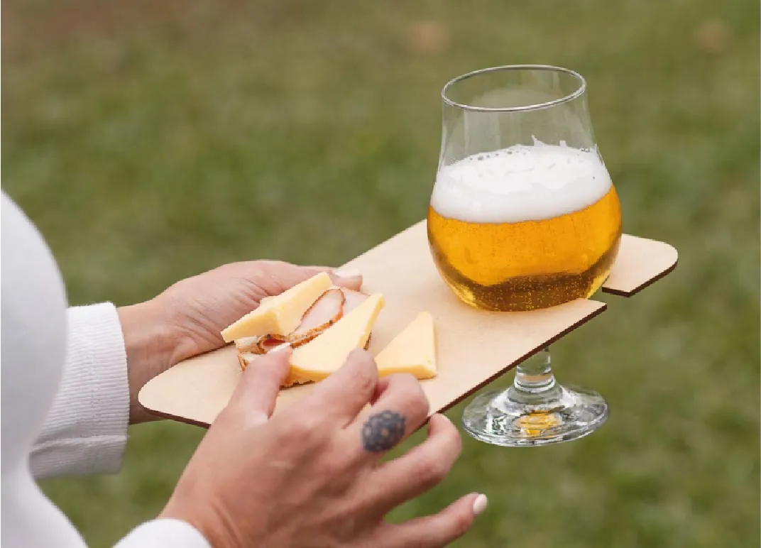 Tabla Copetin para copas - con grabado