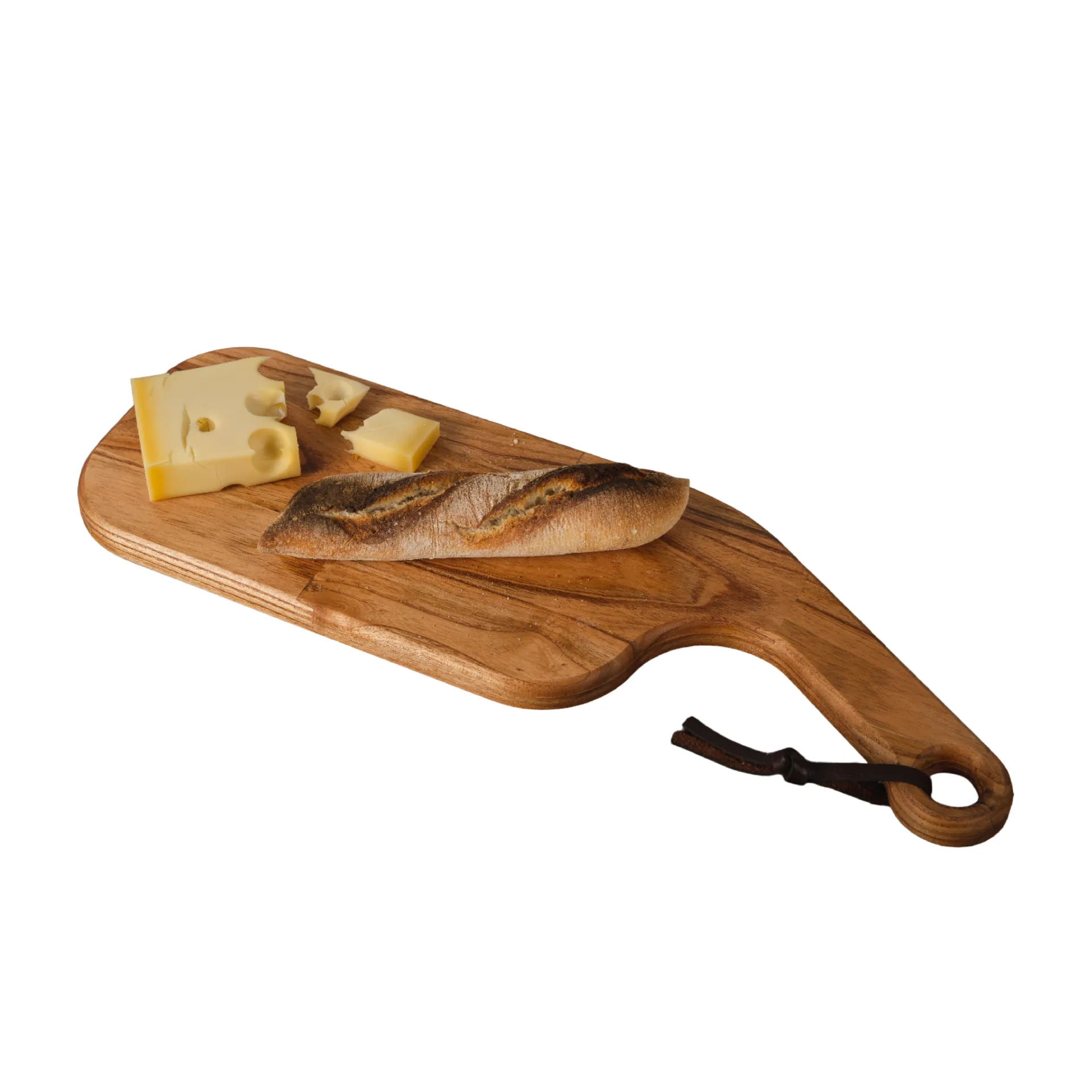 Tabla Paraiso 55x18 cm con tira de cuero  