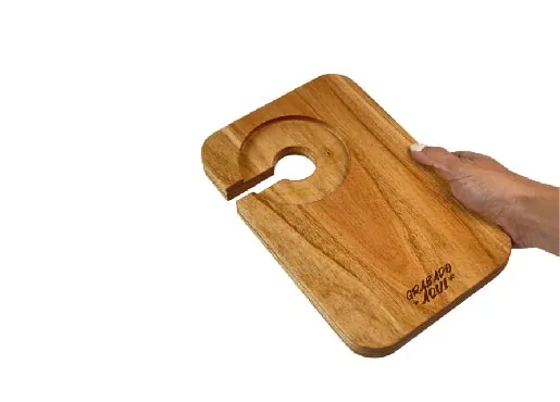 Tabla copetin para copa y vaso - Madera paraiso