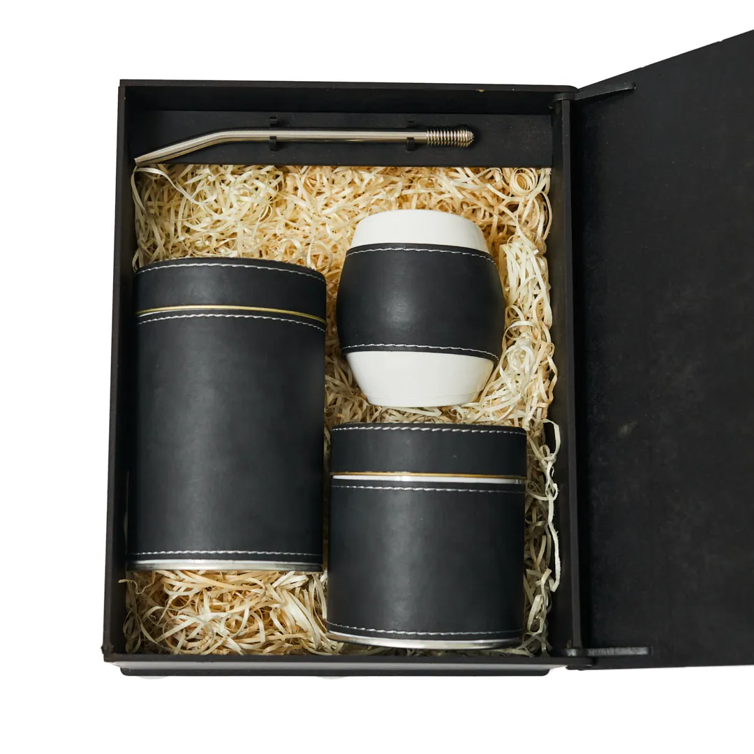 BOX M SET MATE C/2 LATAS CARAMELO