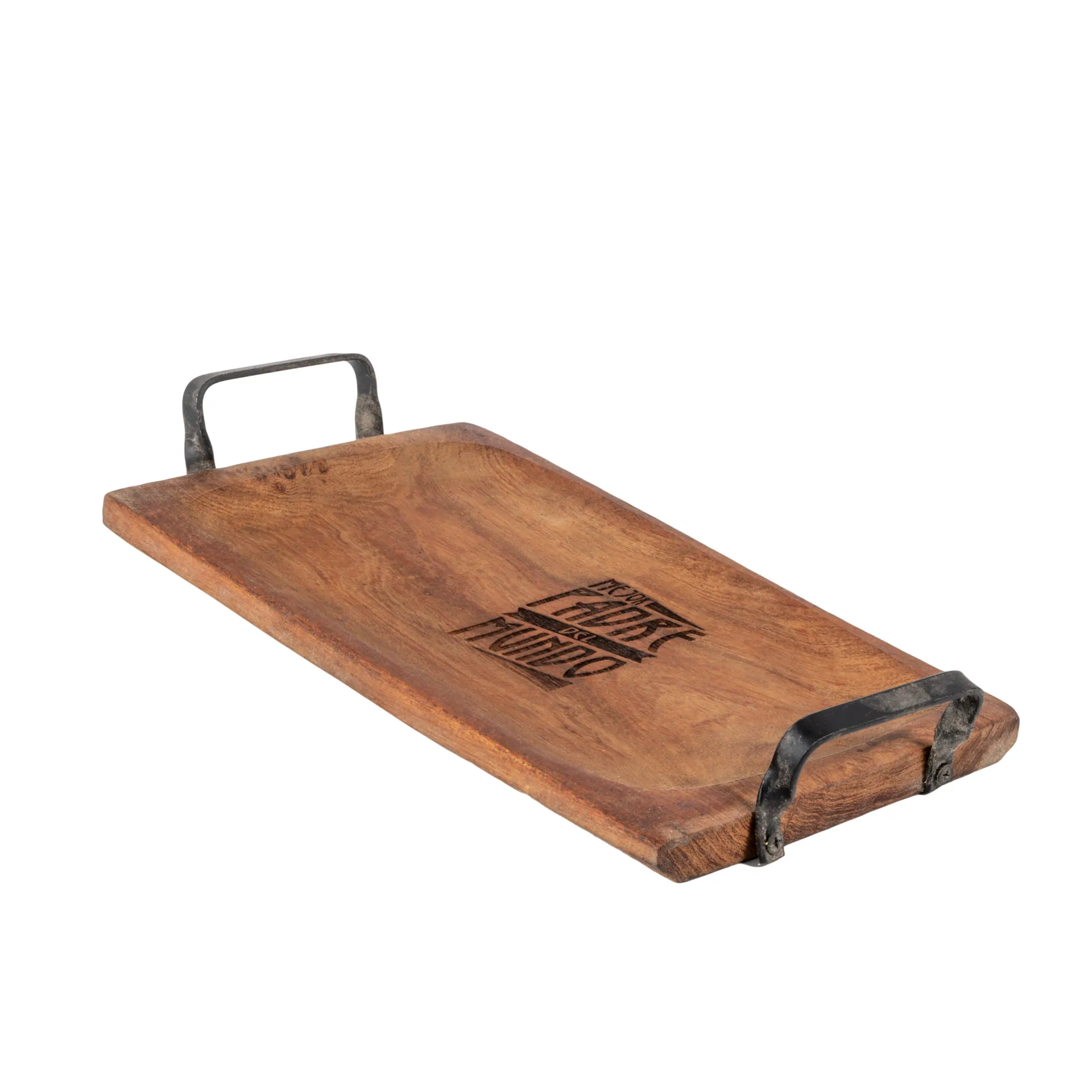 Batea Artesanal Con Manijas - 35x20 Cm Aprox - N7