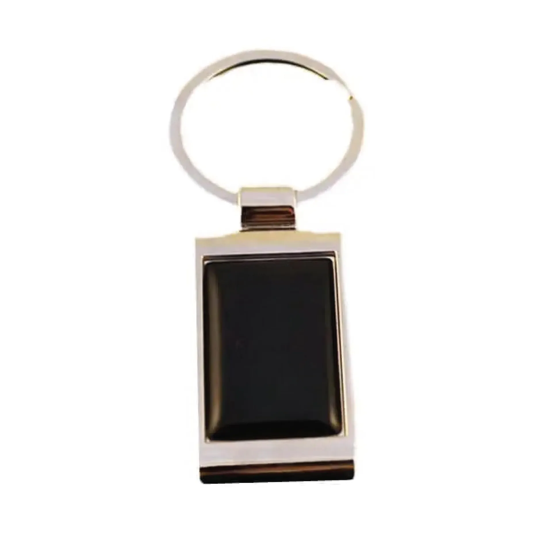 Llavero de metal rectangular
