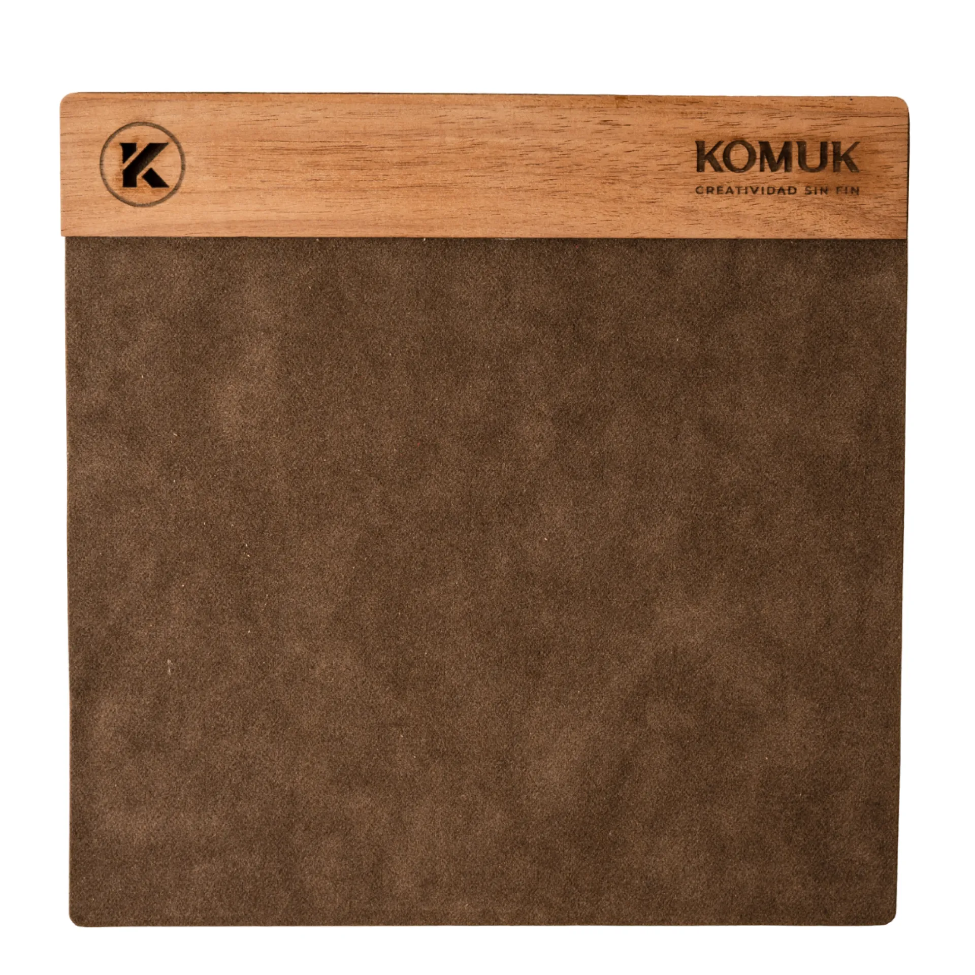 Mouse pad con tira de madera