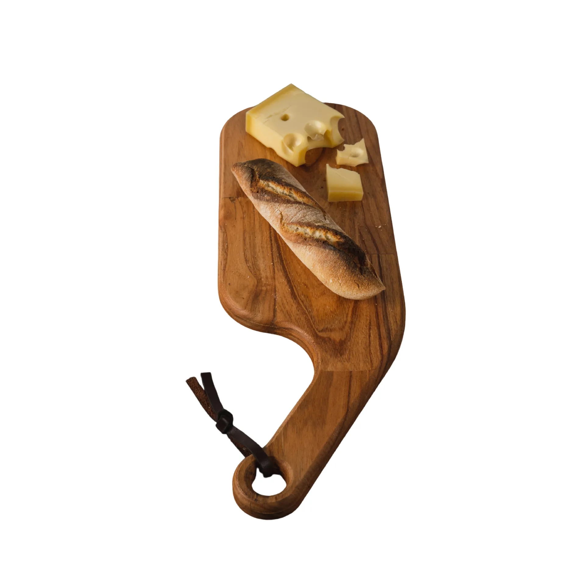 Tabla Paraiso 55x18 cm con tira de cuero  