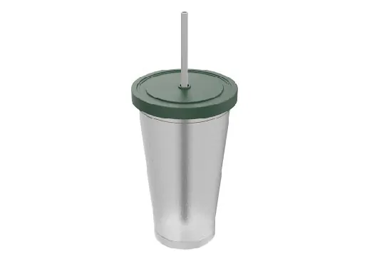 Vaso Juice con tapa y sorbete