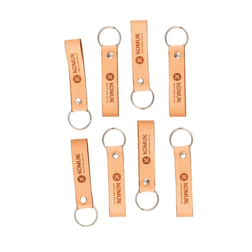 Llavero de cuero con argolla