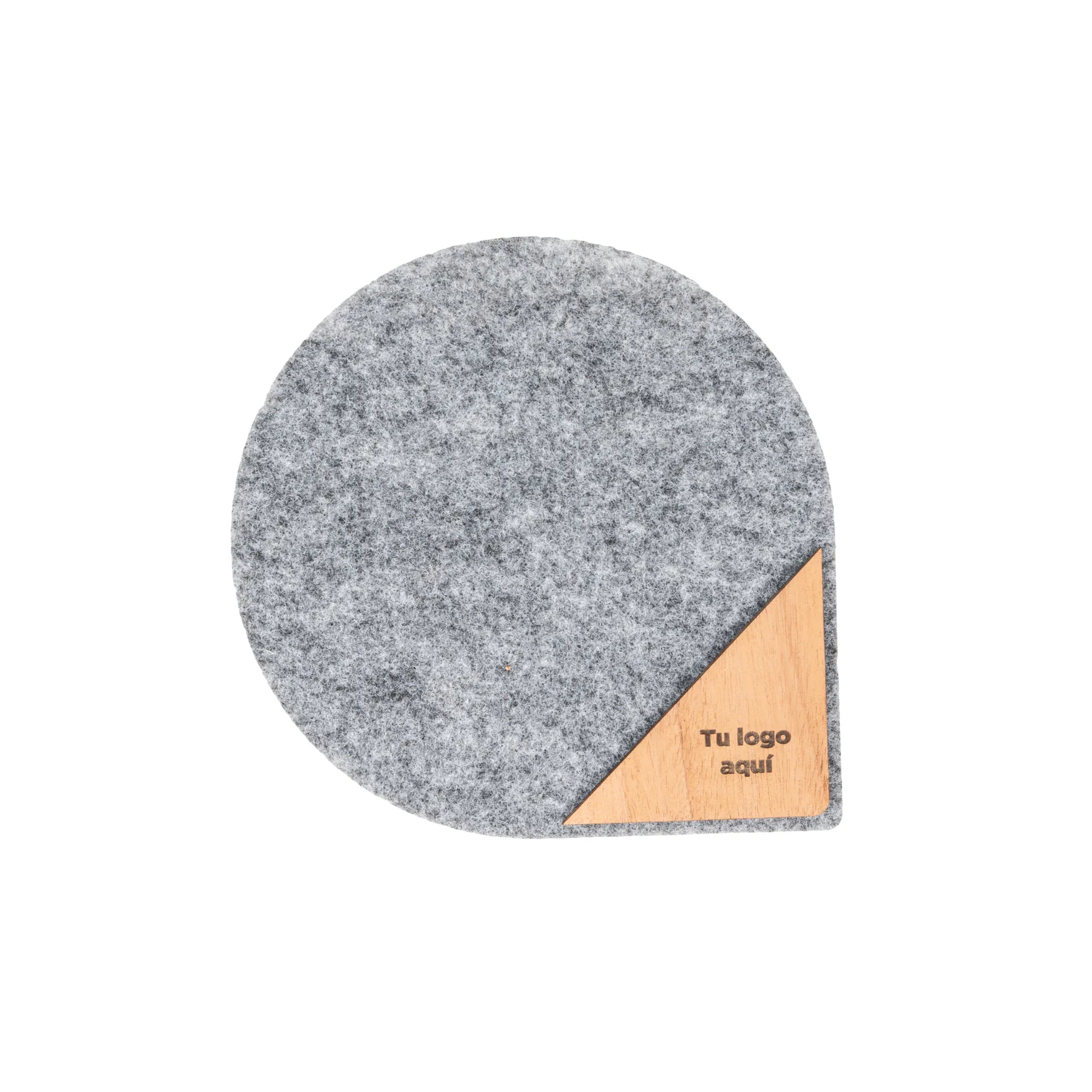 Mouse pad fieltro y madera
