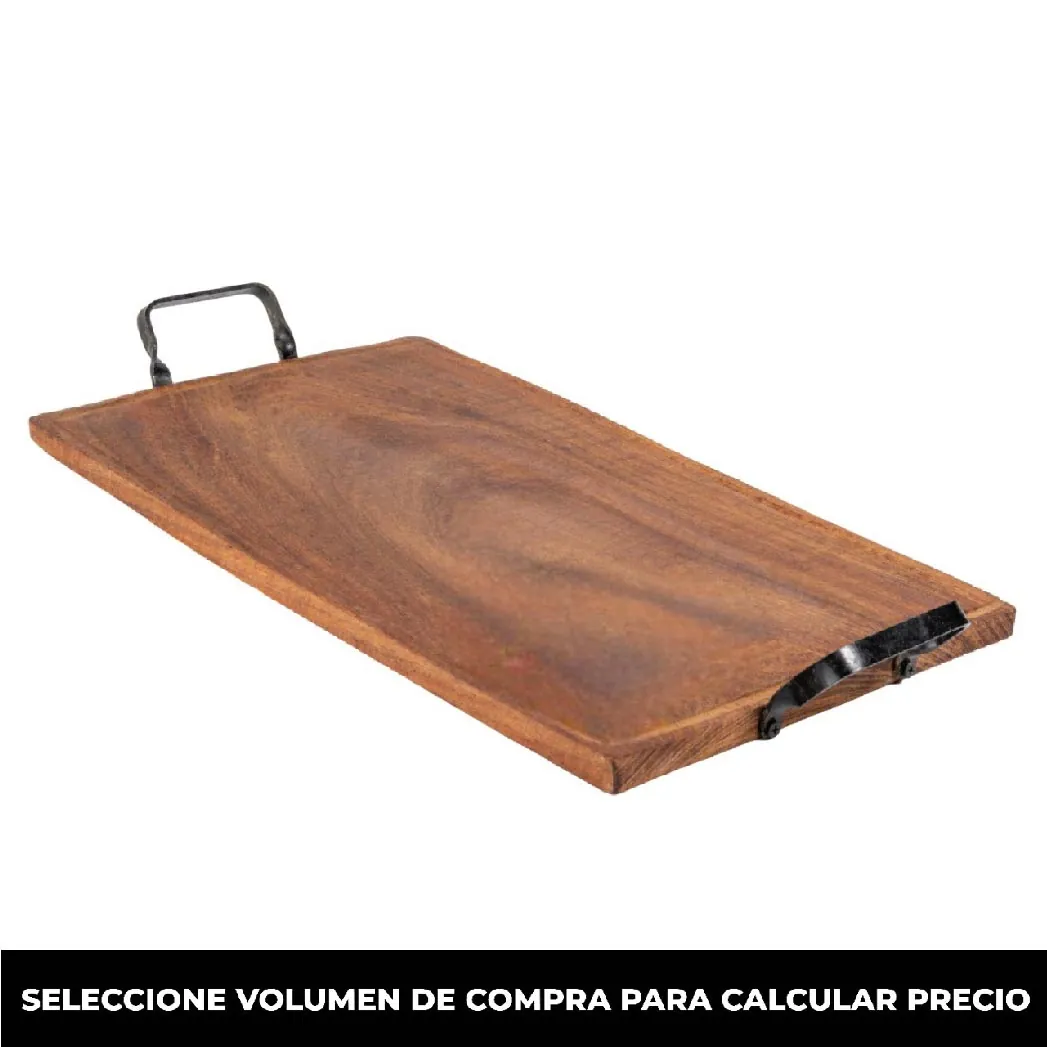 Tabla Artesanal Con Manijas - 50x30 Cm Aprox -N6