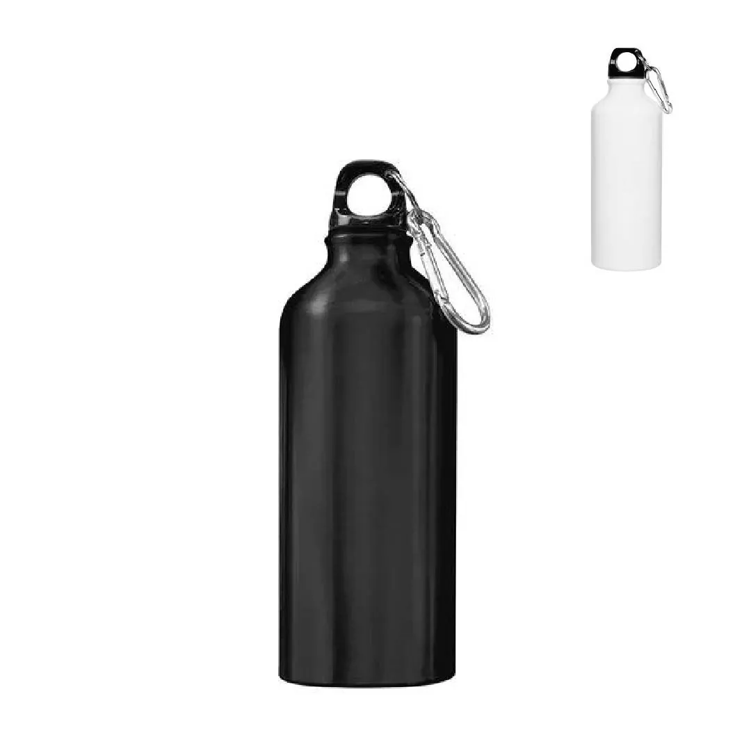 Botella de aluminio con mosqueton 500ml