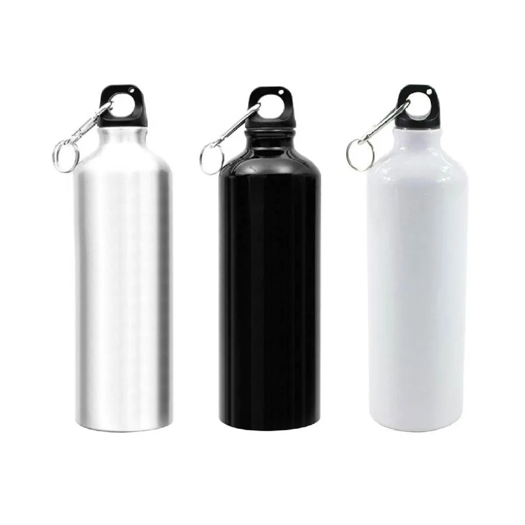Botella de aluminio con mosqueton 750ml