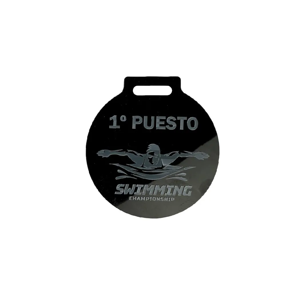 Medalla de acrilico negro