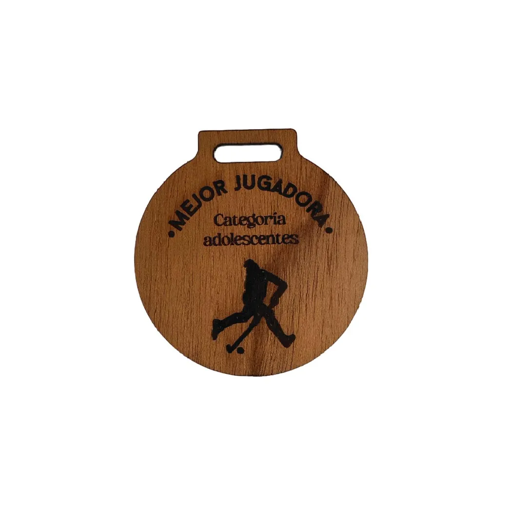 Medalla de madera terciada