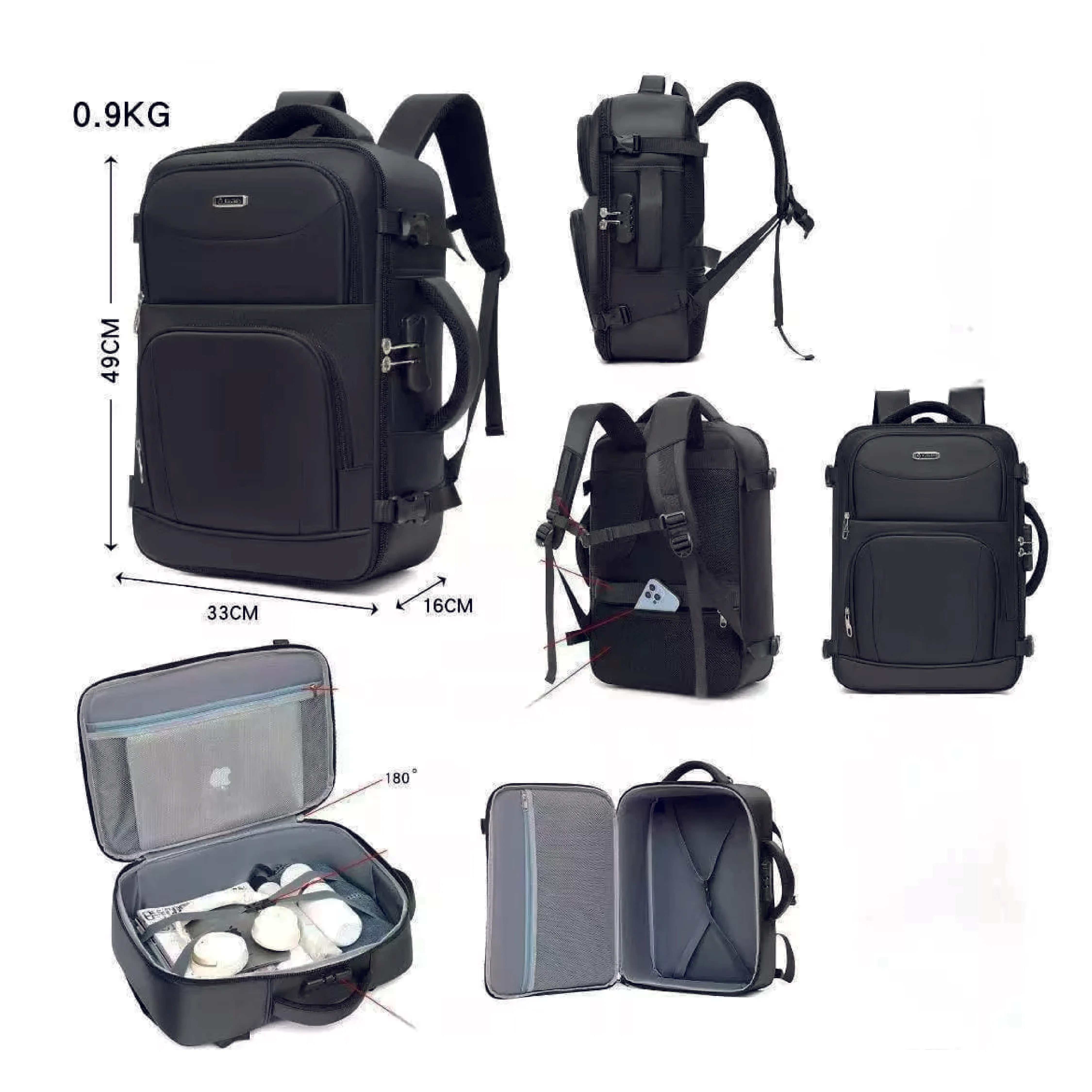 Mochila Voyager apertura 180°