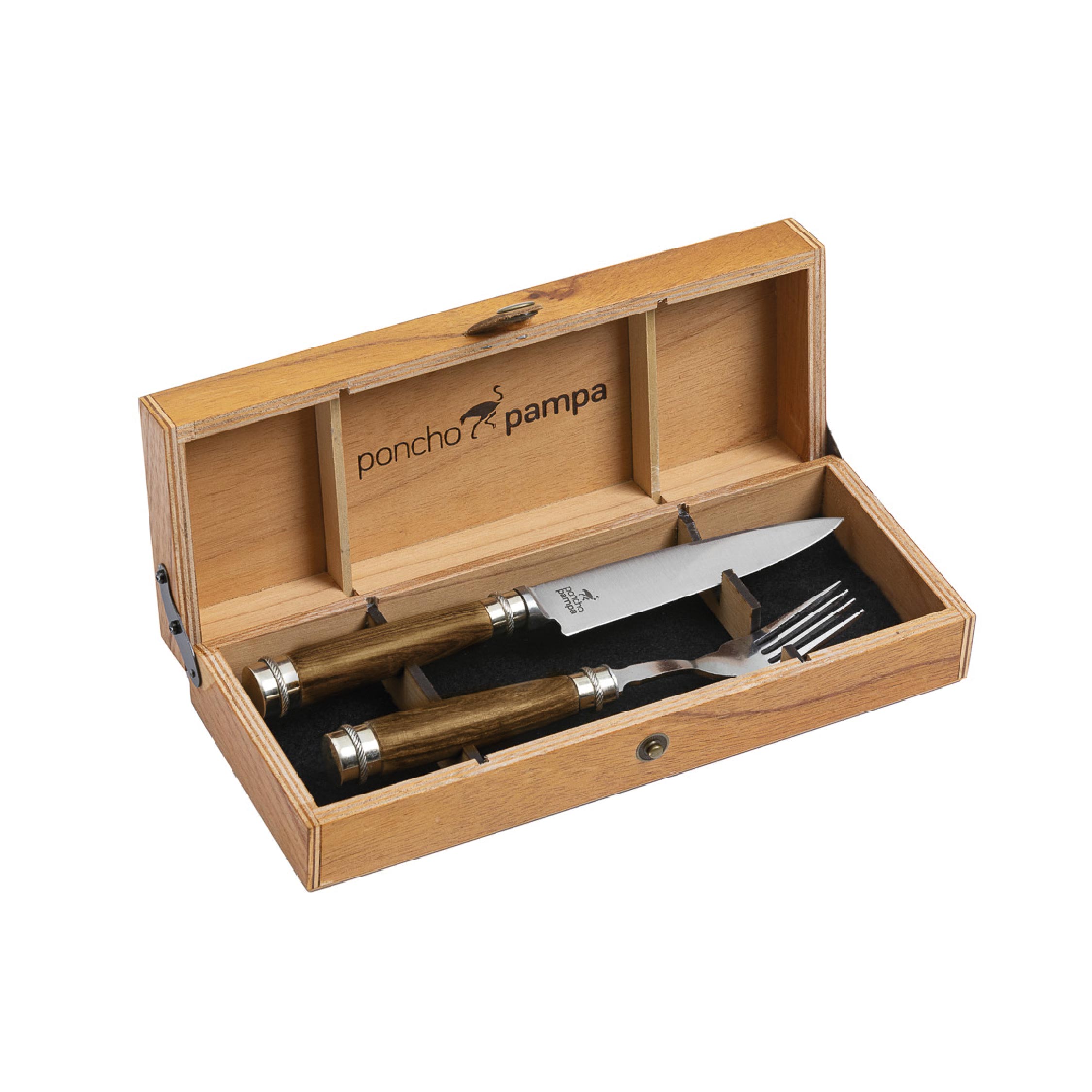 Set de Cubiertos Asado Premium c/caja Poncho Pampa